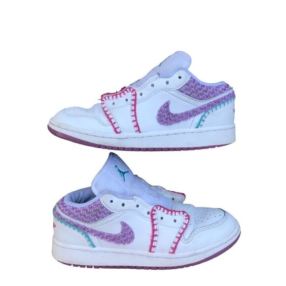 Nike Air Jordan 1 Low White Light Bordeaux Size 5.5 - Picture 9 of 9